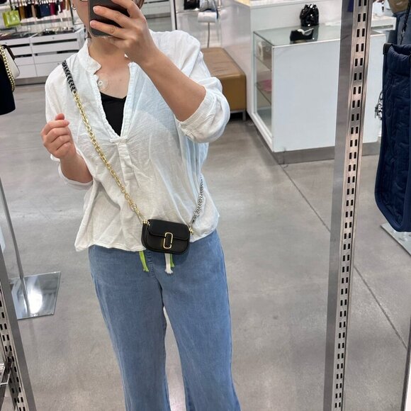 NWT！Marc Jacobs The Nano J Marc Charm -Black Leather - Picture 7 of 15